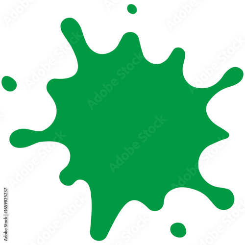 Pop Ink Splatter Vector Illustration (Green)