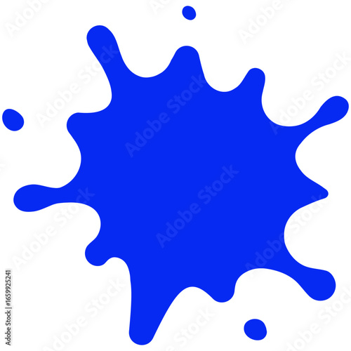 Pop Ink Splatter Vector Illustration (Blue)
