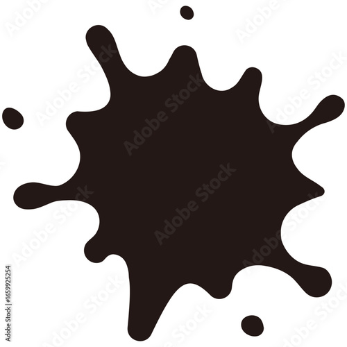Pop Ink Splatter Vector Illustration (Black)