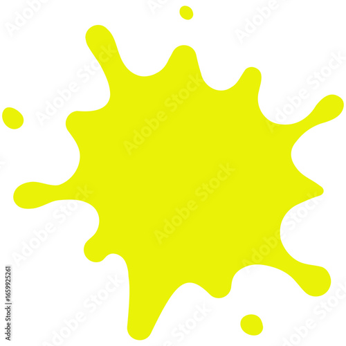 Pop Ink Splatter Vector Illustration (Yellow)