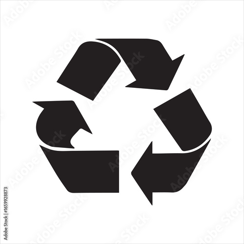 eco-friendly recycling signs in a simple vector design