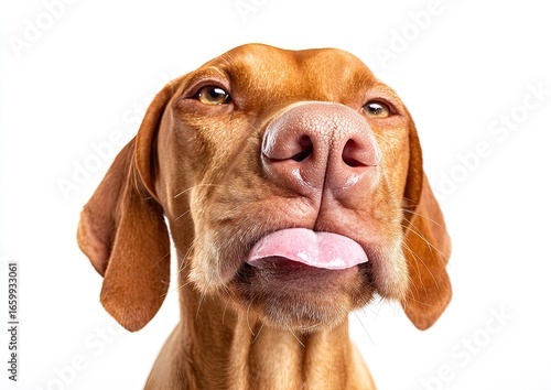 Wallpaper Mural A dog with its tongue out and a pink nose Torontodigital.ca