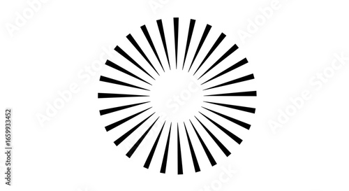 Radiating sunburst abstract design with geometric symmetry