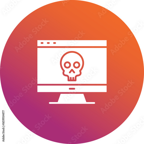 Dark web circle icon, dark web icon — hidden network, cybercrime, anonymous internet activity symbol vector