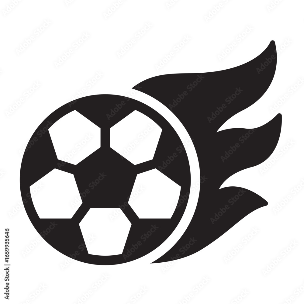 Obraz premium Fire Soccer Ball Icon