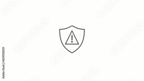Security Alert Icon – Animated Warning Shield