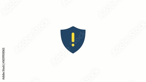 Warning Shield Blink – Animated Alert Protection Icon