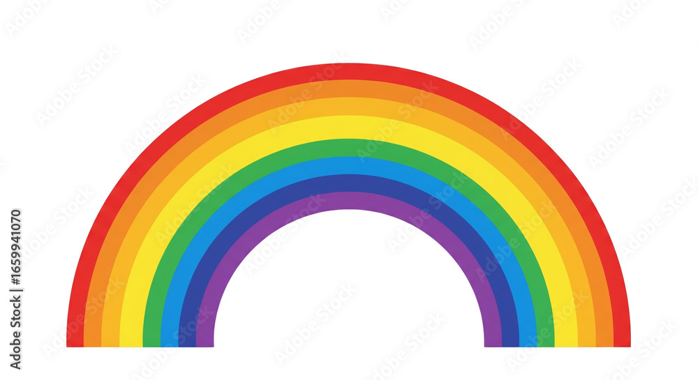 Obraz premium Graphic rainbow with transparent background.