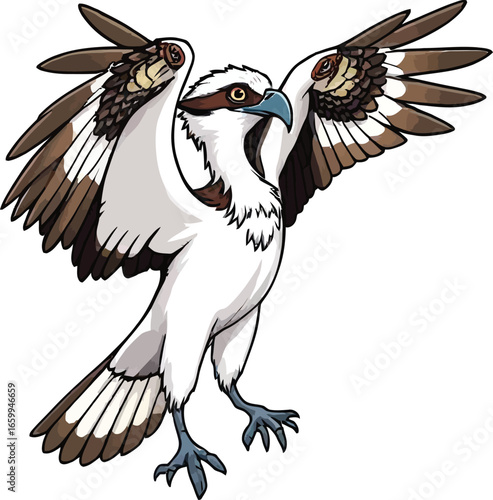 Cute cartoon a illustrator vector osprey 