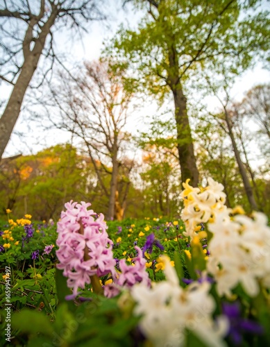 Wallpaper Mural Spring blossoms in a park Torontodigital.ca