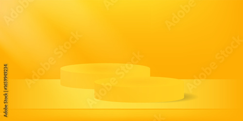 studio yellow room. suit for display product, vector illustrarion