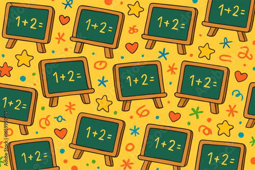 Back to School Colorful Math Pattern