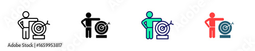 Leadership Goals  Icon Set Multiple Style Collection
