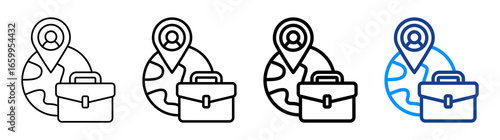 Job Placement Icon Different Style Outline Collection Set