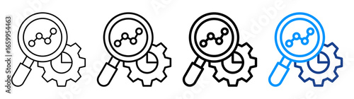 Industry Insights Icon Different Style Outline Collection Set