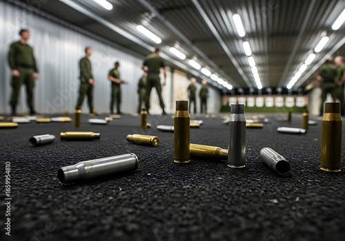 Shooting range practice indoor safety target practice ammunition bullet shell casings firearm training