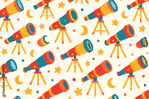 Telescopes Pattern Design for Astronomy Lovers