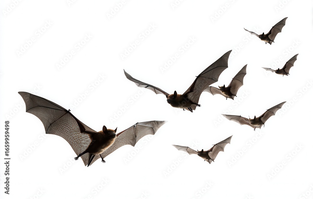 Obraz premium halloween bat, kawaii bats, set of bats