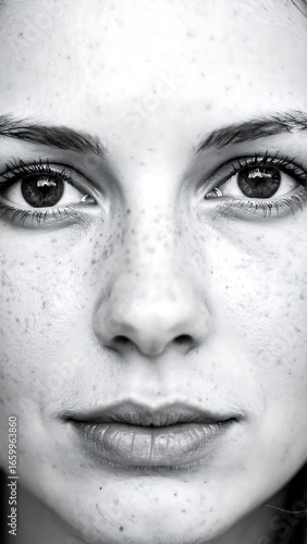 Wallpaper Mural Close-up black and white portrait of a woman Torontodigital.ca