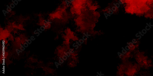 Dark red powder explosion cloud on black background. Abstract red and black grunge texture smoke. smoke fog misty texture overlay on dark black. paranormal red mystic smoke, clouds for movie.