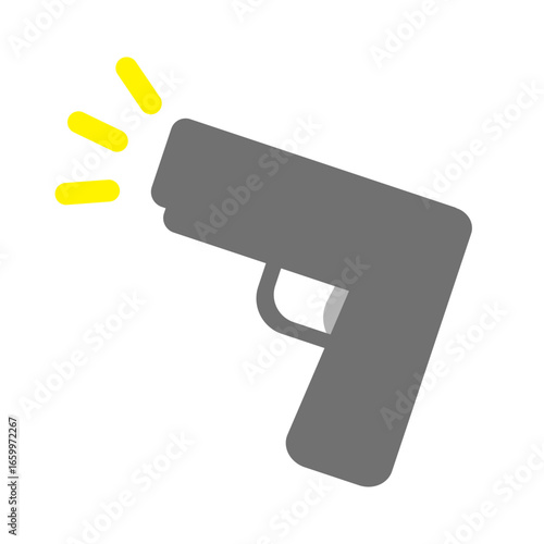 スターターピストルのベクターイラスト：運動会・スタート - Starter Pistol Vector Illustration: Sports Day and Start