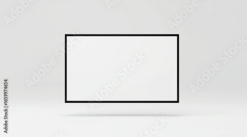 Empty screen tablet computer mock-up view on white background