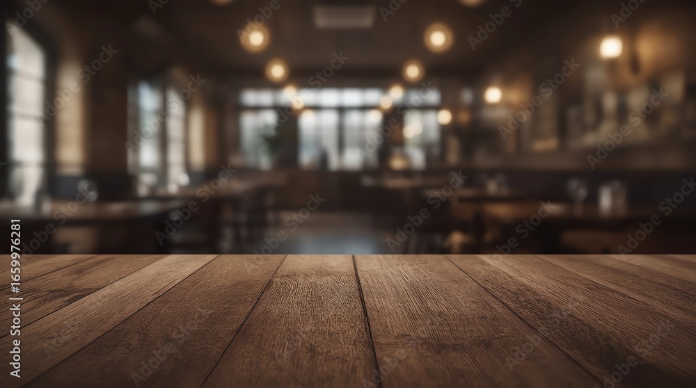 custom made wallpaper toronto digitalEmpty wooden table in front of abstract blurred background of coffee shop . can be used for display or montage your products.Mock up for display of product