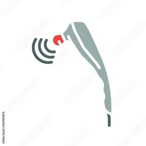 neck shoulder massager color flat icon for digital and print projects.