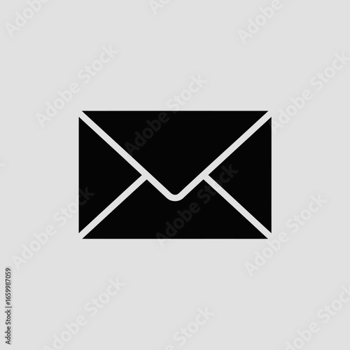 Email Envelope Icon on Minimalist Background