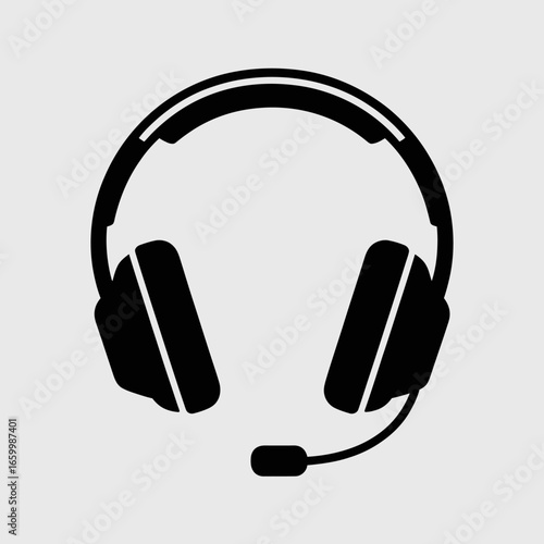 Headset Icon for Gaming and Communication Use