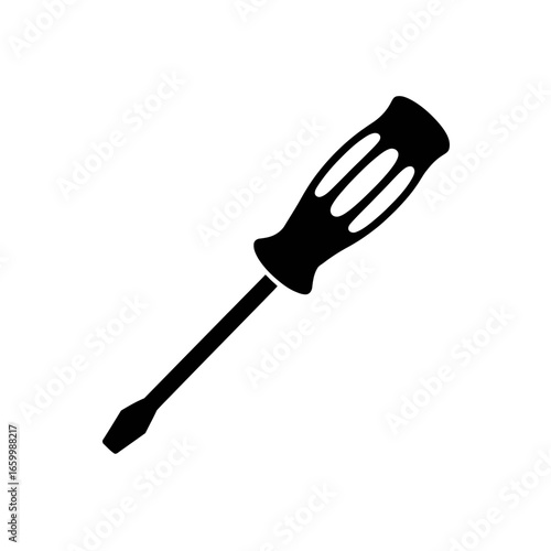 Screwdriver Icon on White Background