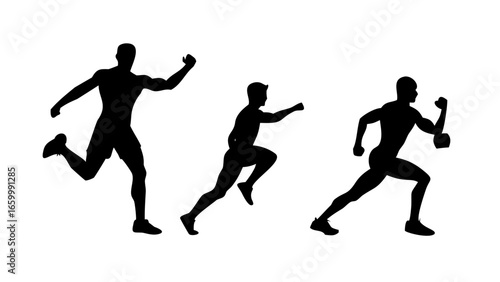 Athletes running in a race competition sport