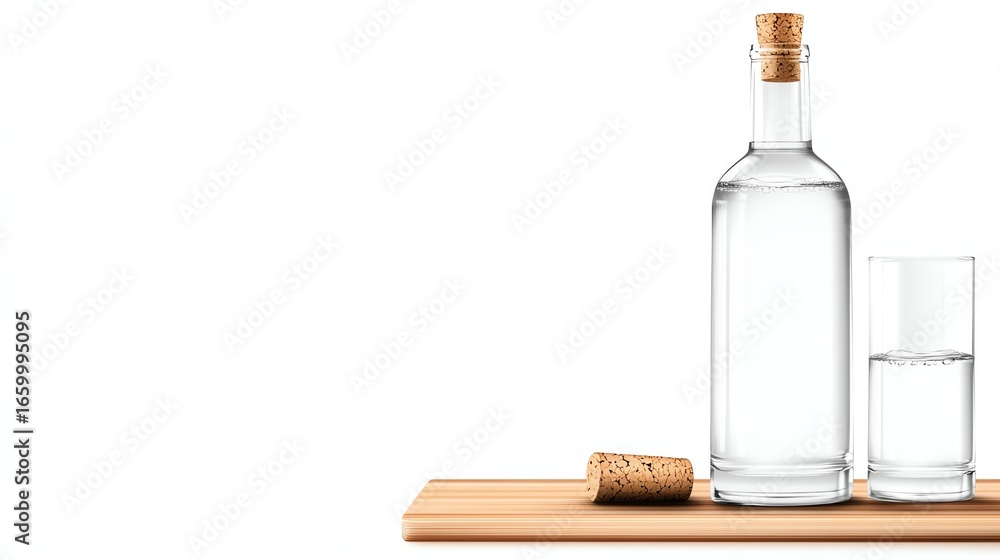 Naklejka premium Glass Bottle Water Refreshment