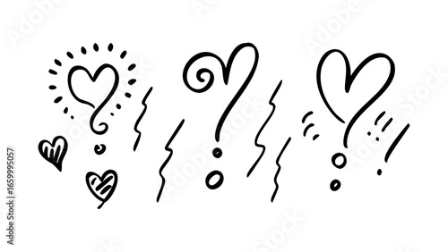 Collection of Heart Silhouettes hearts love