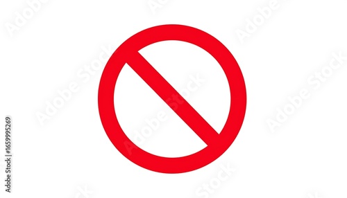 Free Download A simple, bold red prohibition symbol stands out against a plain white background. - GFXLoad