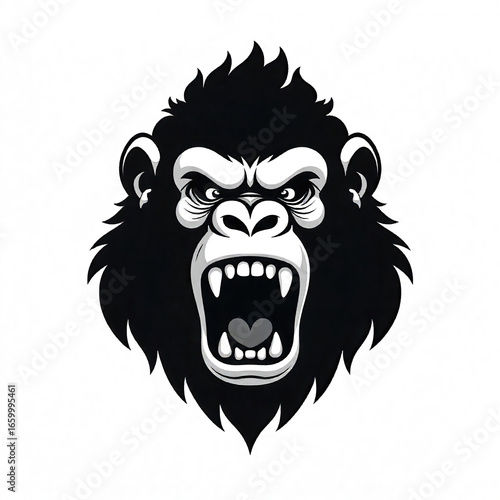 Wallpaper Mural Cool Gorilla Head Vector Emblem Torontodigital.ca