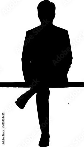 silhouette of a man with a book