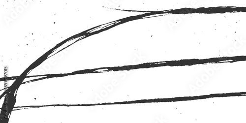 Random lines vector American ink brush strokes black hand drawn stripes, Rough grunge thick paint line texture. Vector sketch lines.