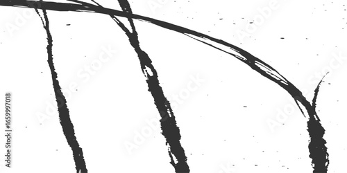 Random lines vector American ink brush strokes black hand drawn stripes, Rough grunge thick paint line texture. Vector sketch lines.