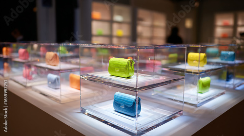 Wallpaper Mural Pastel-Colored Figurines in Clear Acrylic Cases Torontodigital.ca