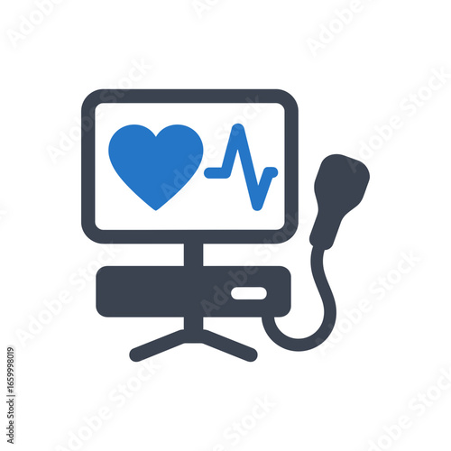 Heart Ultrasound Device Icon