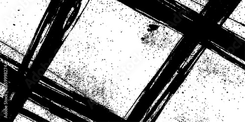 Random lines vector American ink brush strokes black hand drawn stripes, Rough grunge thick paint line texture. Vector sketch lines.