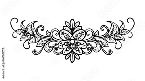 Elegant floral swirl earring design intricate