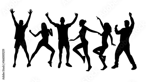 Energetic dancer performing a dynamic move silhouette