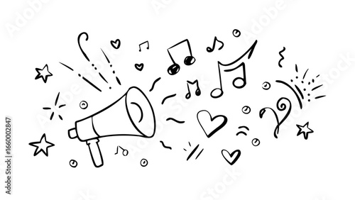 Hand drawn expressive doodle of a smiling face vector