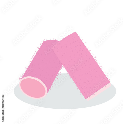 hair rollers. Curlers, icon,  pink hair curlers