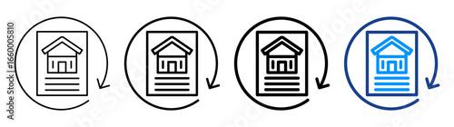 Home Renewal Icon Different Style Outline Collection Set