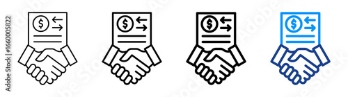 Closing Transaction Icon Different Style Outline Collection Set