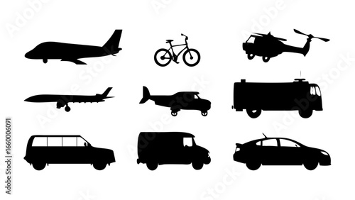 Minimalist Black Silhouette of a Cat feline animal