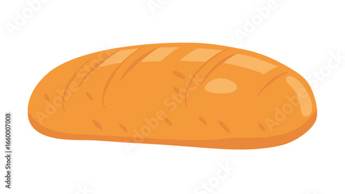 Orange loaf with scoring bread baked